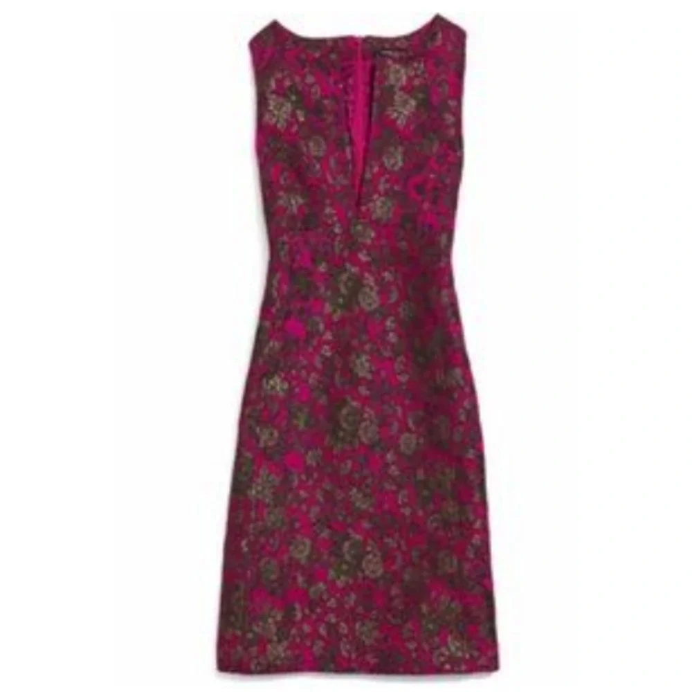 Nanette Lepore Fuchsia and Black Lace Midi Dress - Picture 5 of 15